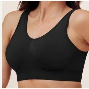 Truekind Women's Everyday Throw-On Wire Free Bralette Black Size M 1933